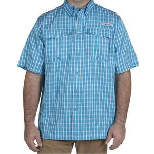 New HABIT MENS Short SLEEVE Crayfish Creek‎ RIVER Vented Outdoor SHIRT Blue S